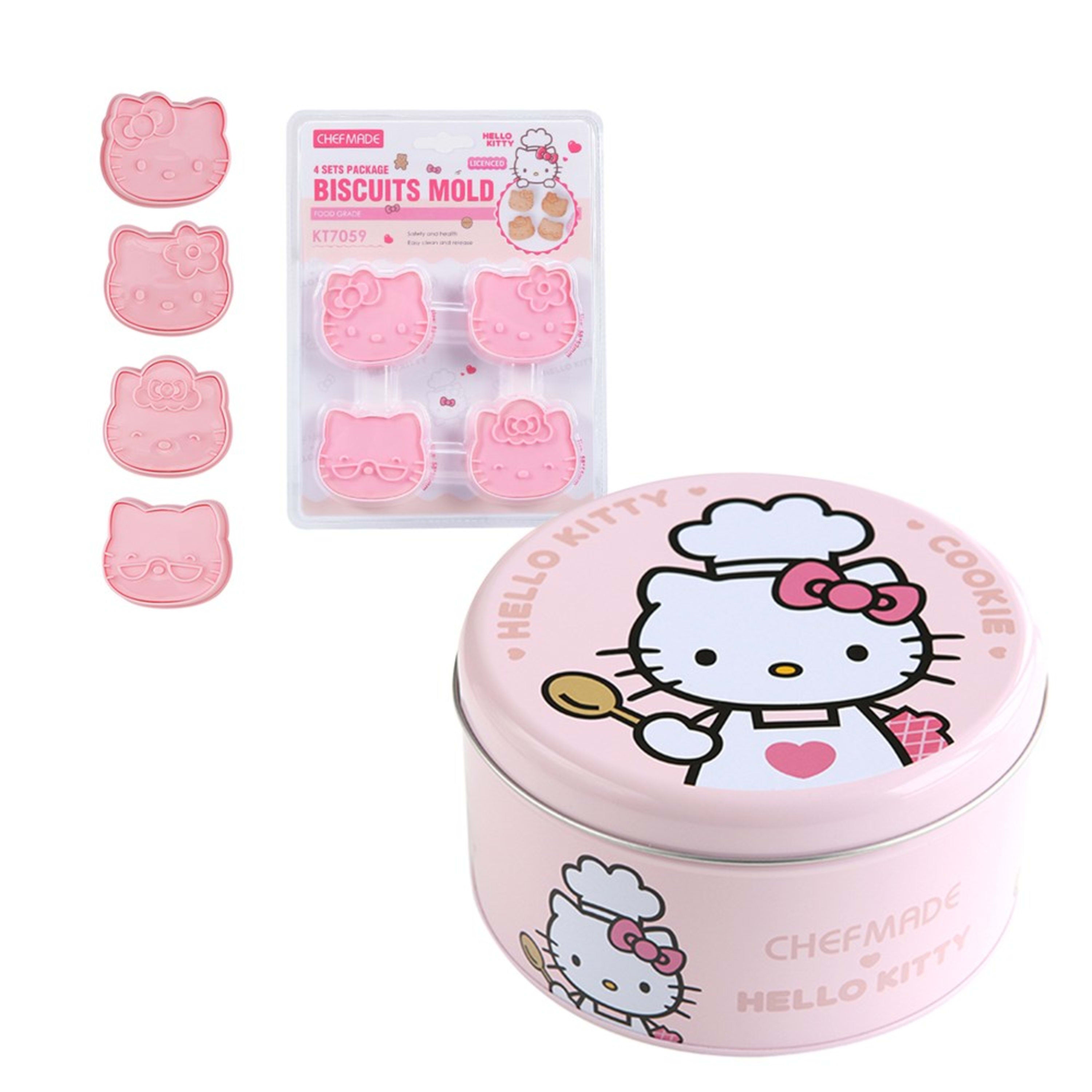 CHEFMADE x Sanrio Hello Kitty 4 Piece Biscuit Mould & Cookie Tin