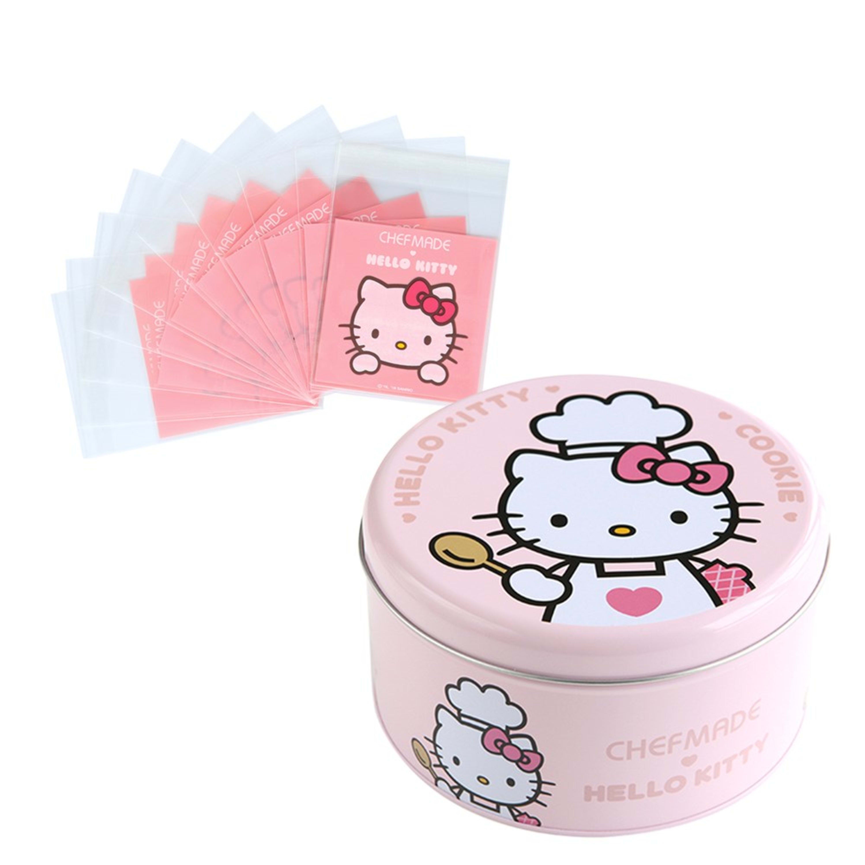 CHEFMADE x Sanrio Hello Kitty Cookie Tin & Cookie Bags (50 Piece) Set