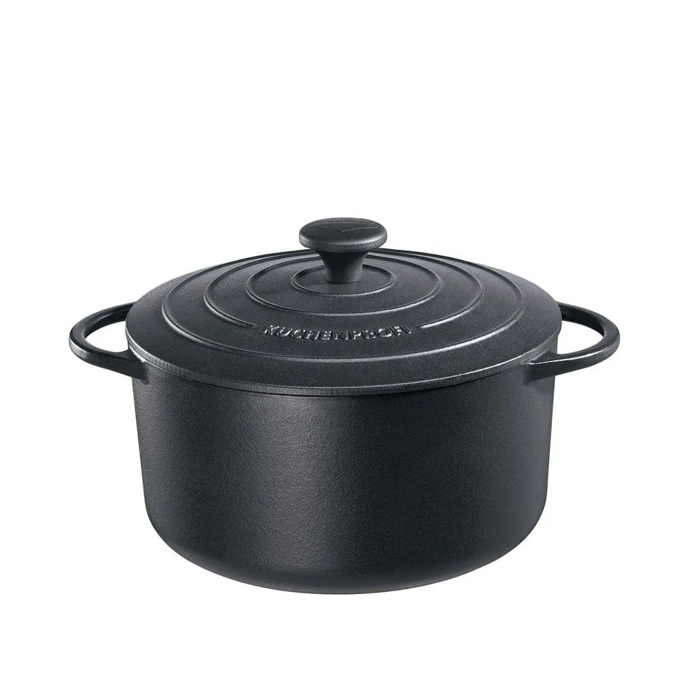 Kuchenprofi Provence Stewing Pan Round French Oven w/Lid Ø 26cm Black