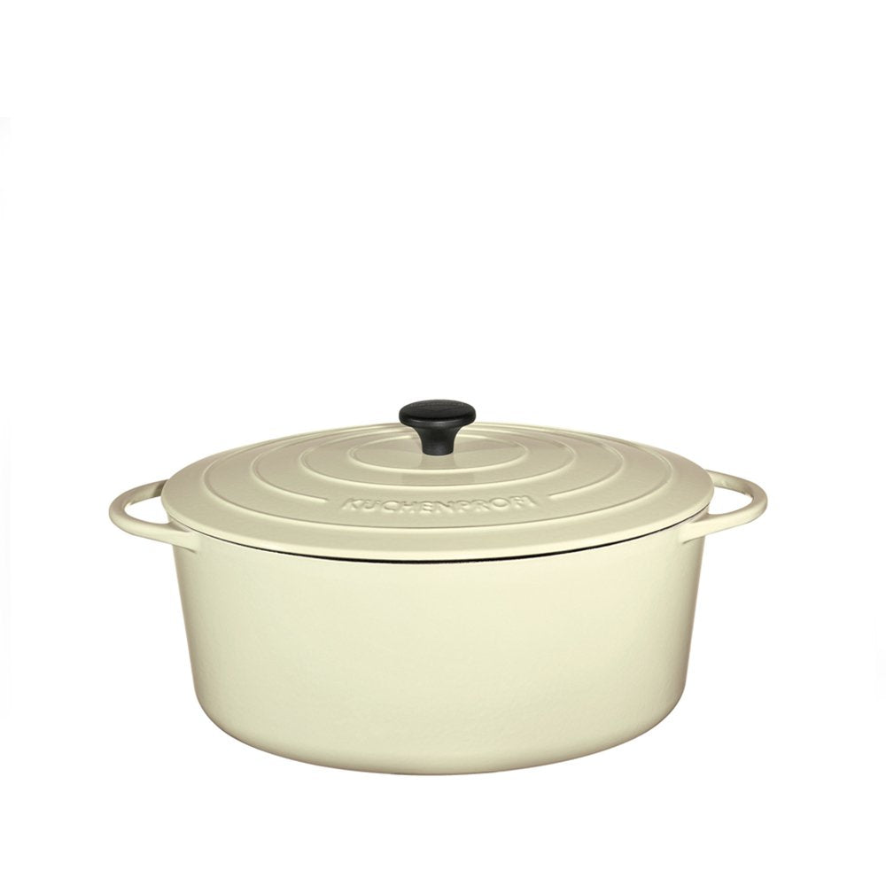 Kuchenprofi Round French Oven Oval 33cm Creme