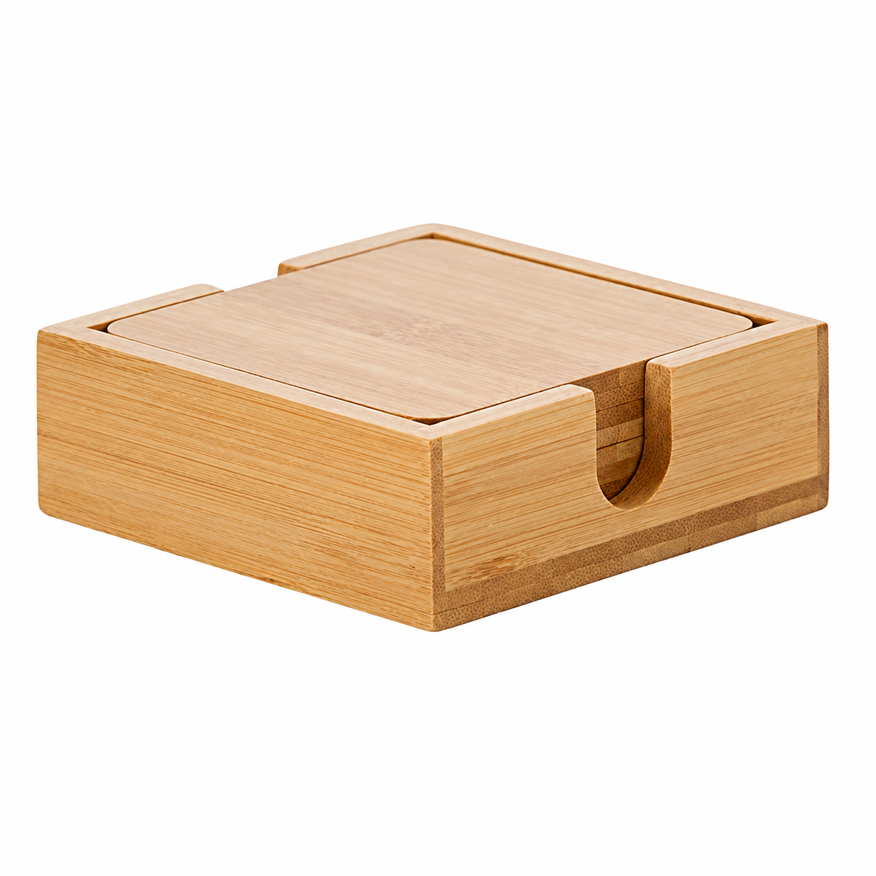 Assemble Bayou Bamboo Square Coaster Set 11cm (Set of 4)