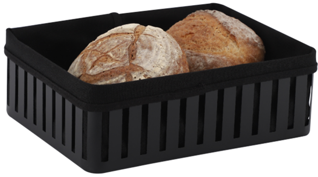 Hudson Bread Basket With Cotton Liner - 25cm x 19cm x 8.5cm
