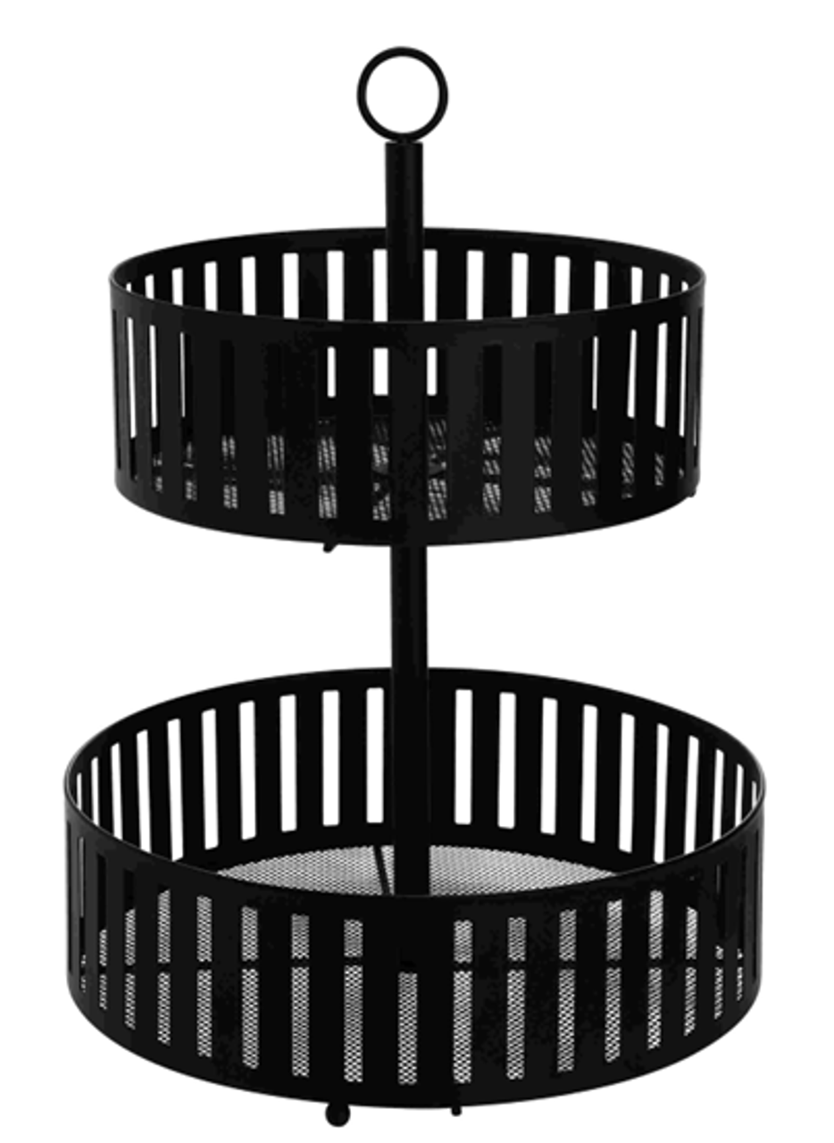 Hudson 2 Tier Fruit Basket - 30.3cm x 38.5cm