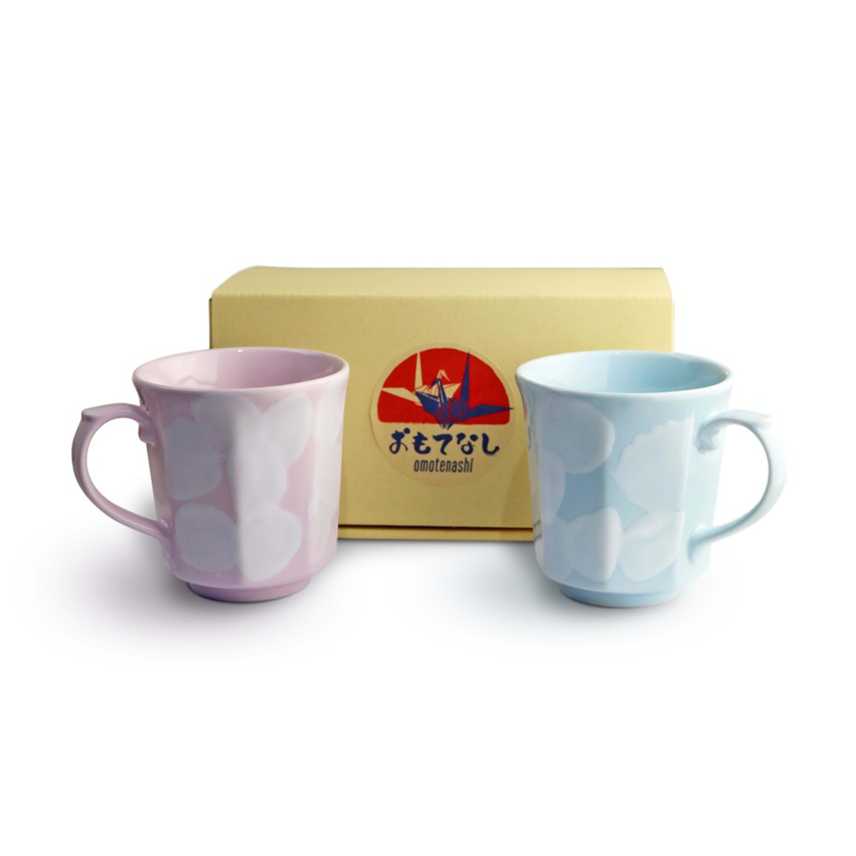 Omotenashi Pastel Bloom 2 Piece Mug Set 8.6x9.5cm