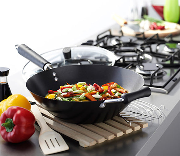 Ken Hom Excellence Non-Stick Carbon Steel Wok 35cm