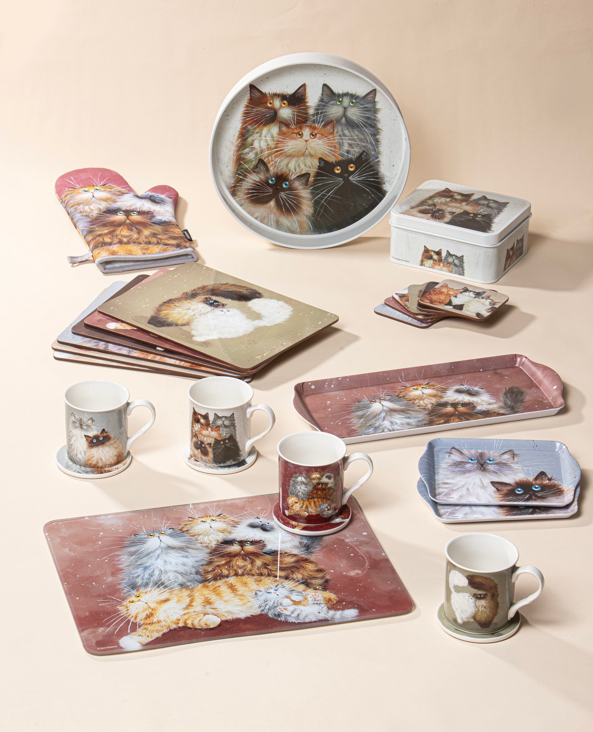 Ashdene Kim's Cats 6pk Coaster