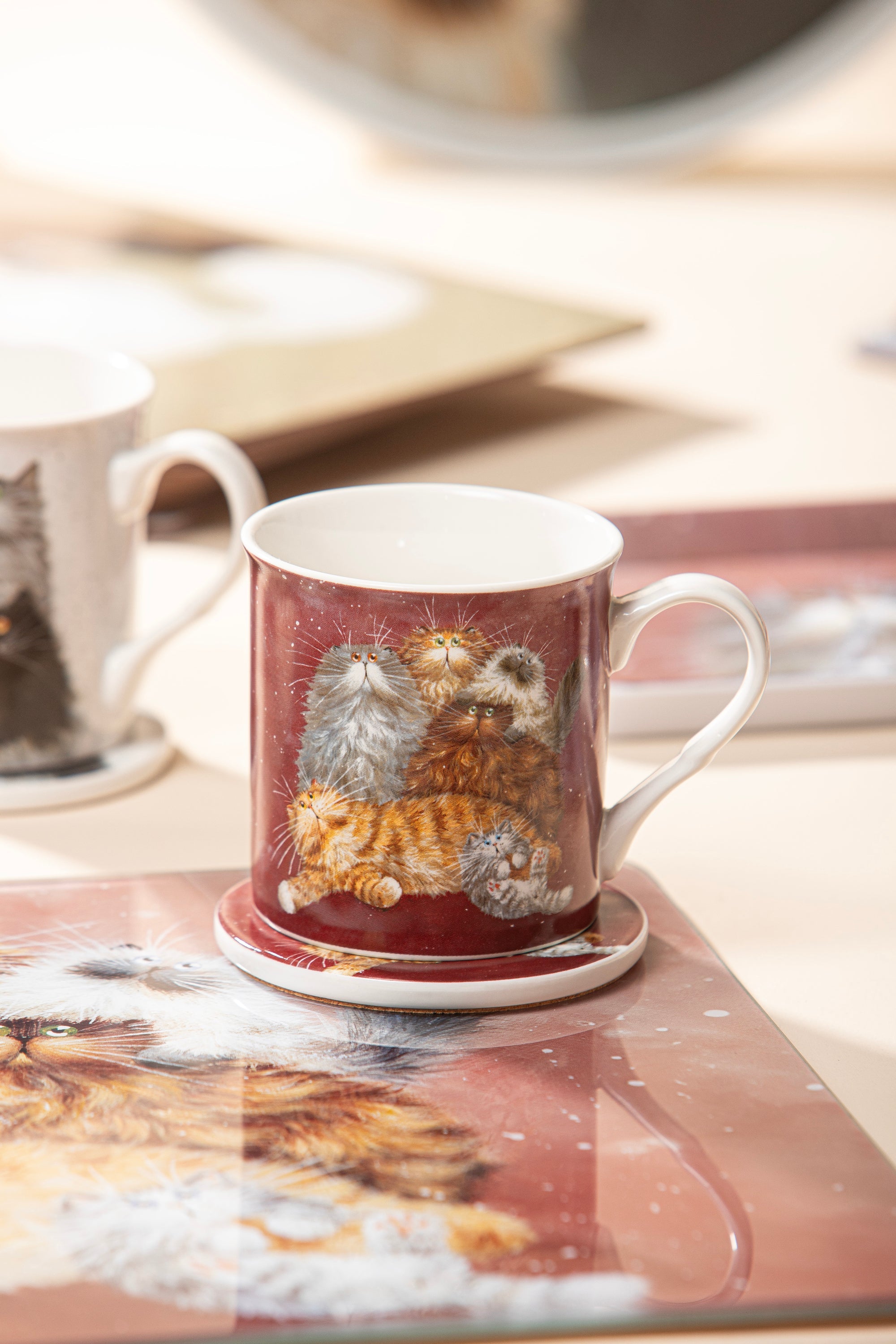 Ashdene Kim's Cats Friends Family Mug & Coaster Set