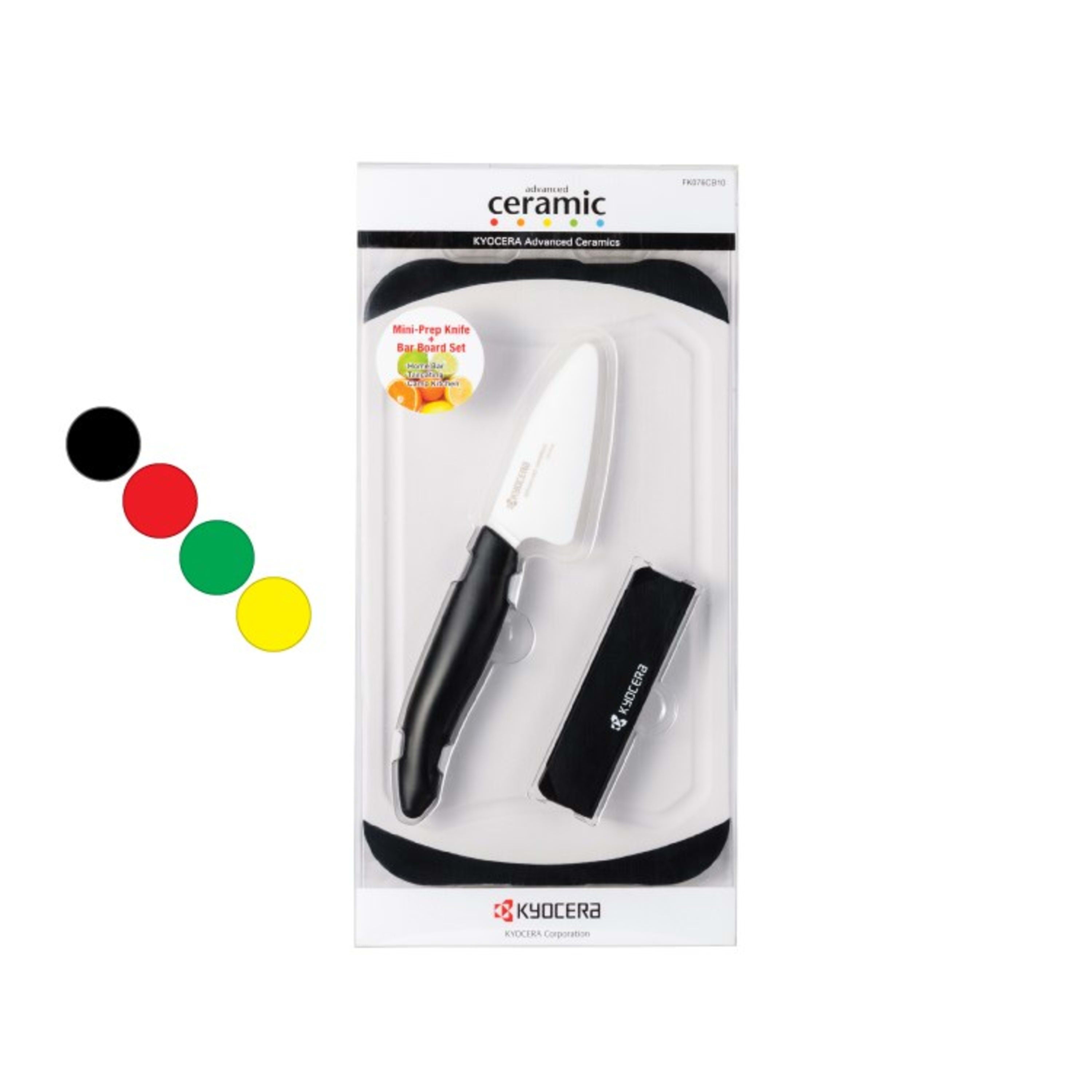 Kyocera Ceramic Prep Knife & Cutting Board Set with Guard