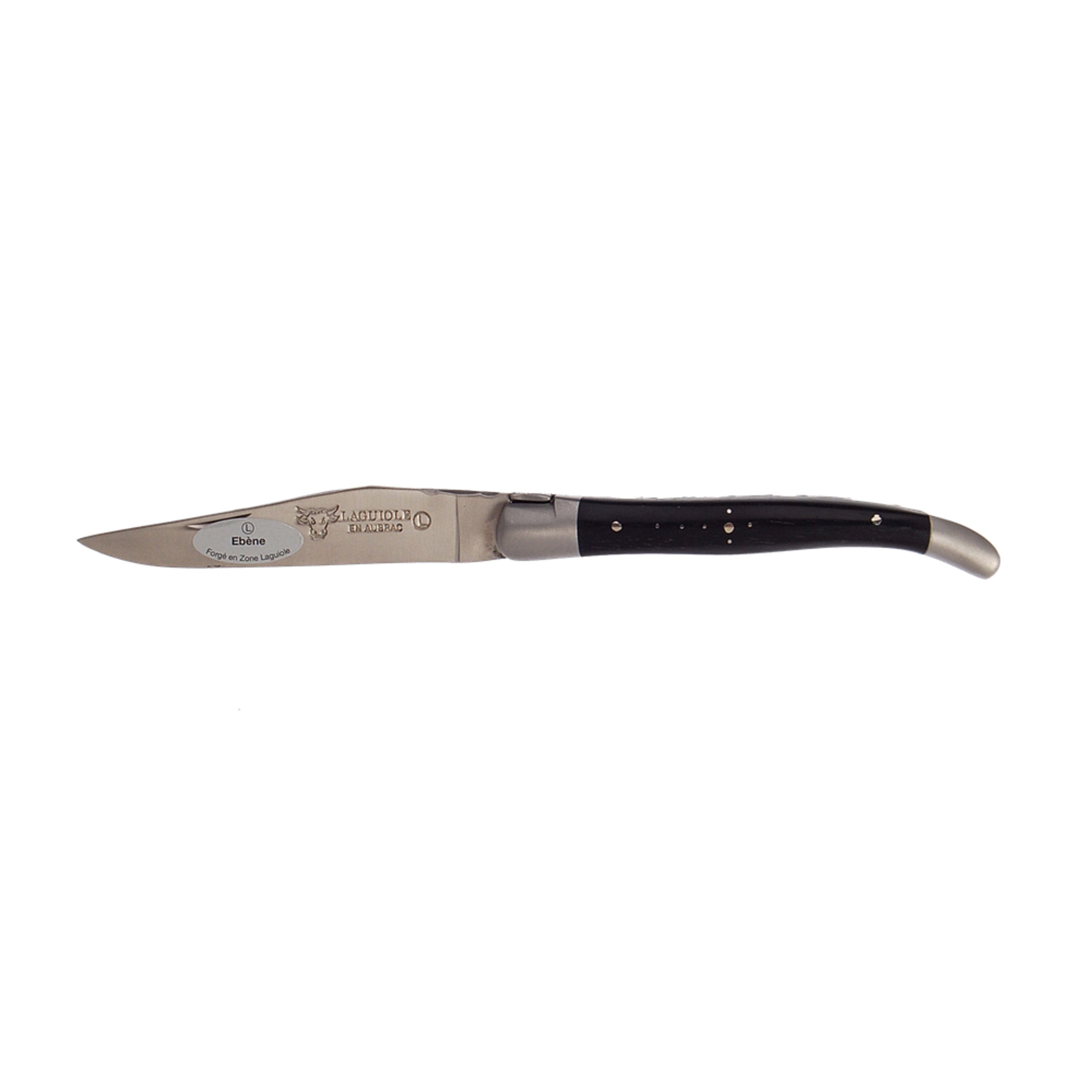 Laguiole en Aubrac Folding Knife 11cm - Ebony Wood