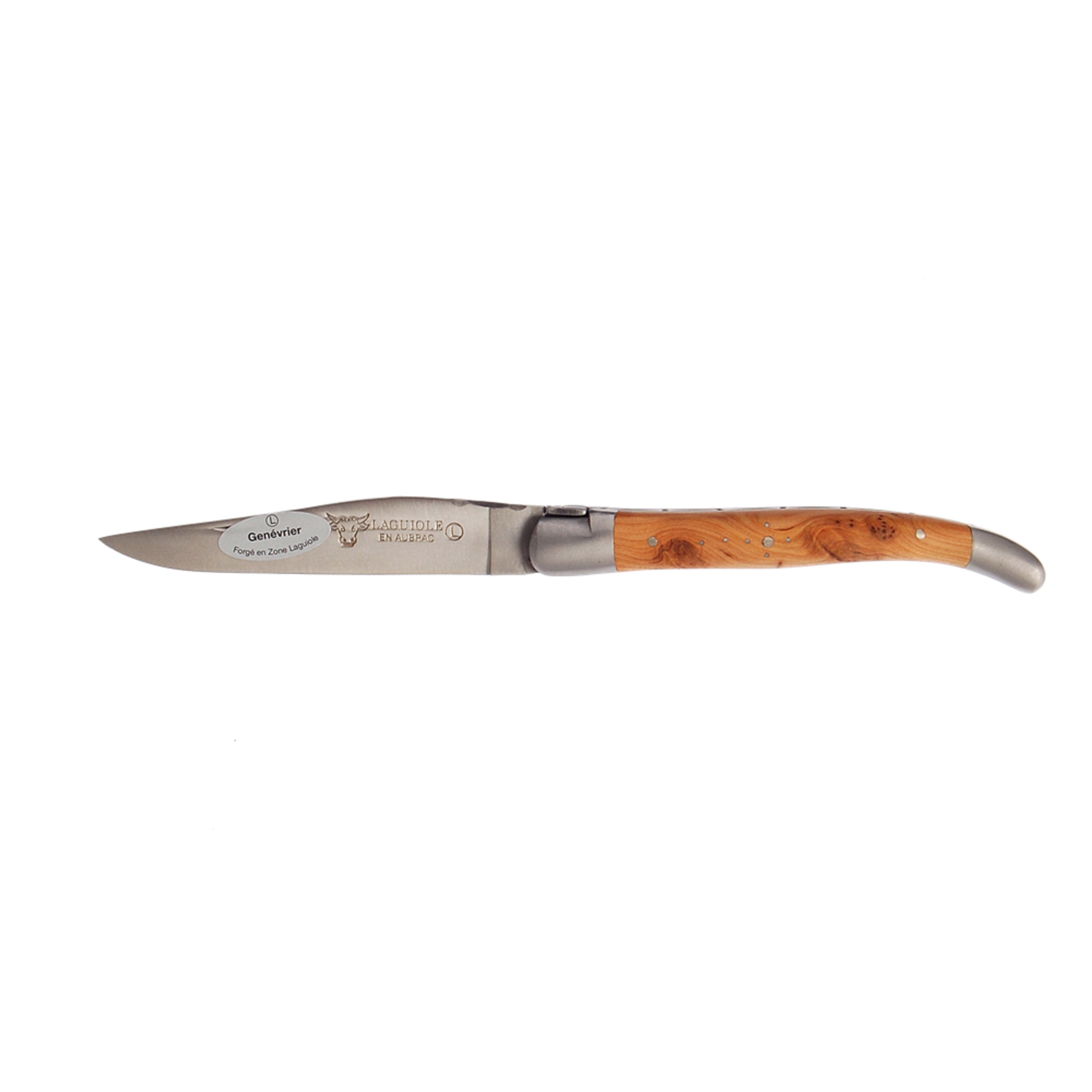 Laguiole en Aubrac Folding Knife 11cm - Juniper Wood