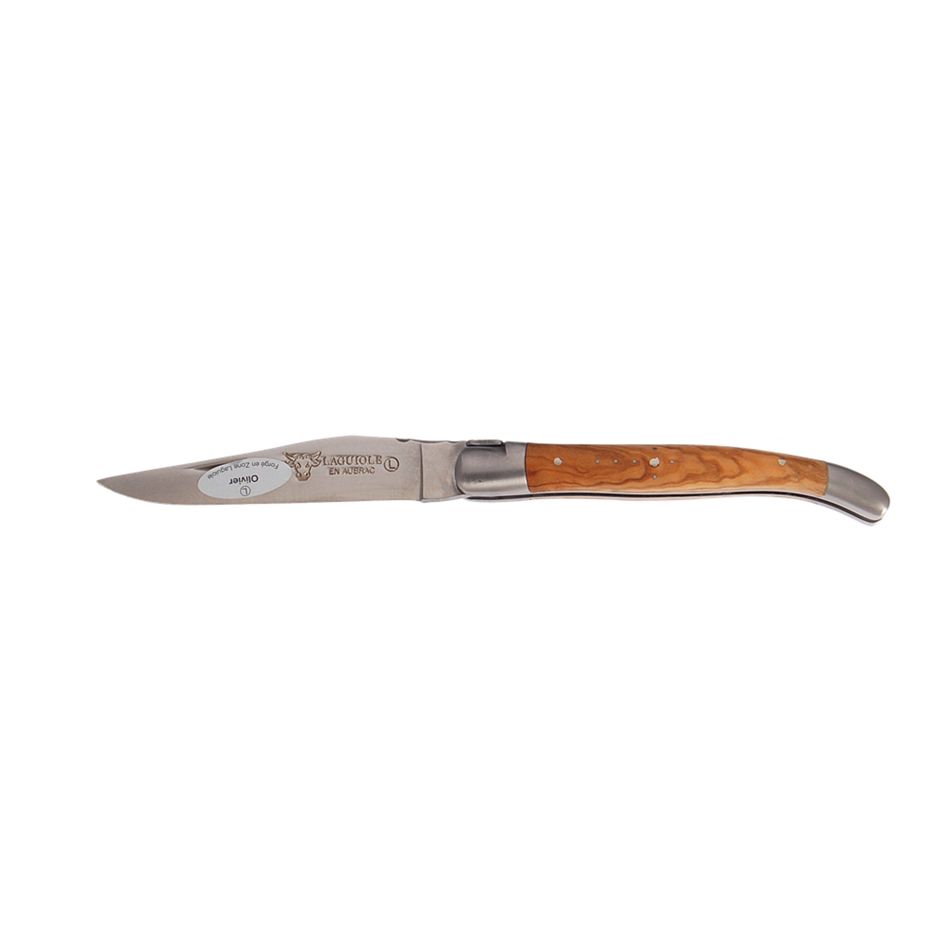 Laguiole en Aubrac Folding Knife 11cm - Olive Wood