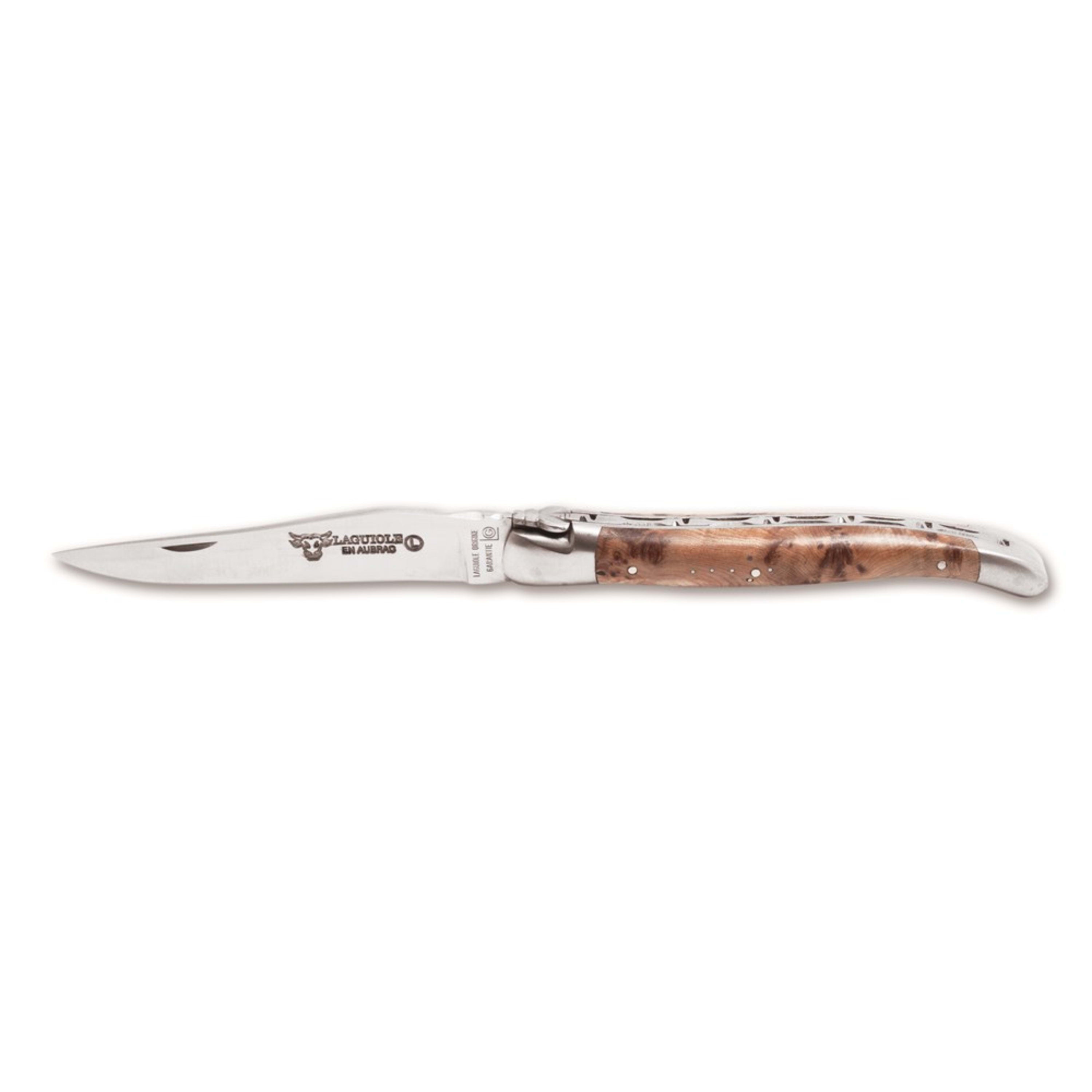 Laguiole en Aubrac Folding Knife 12cm - Juniper Wood