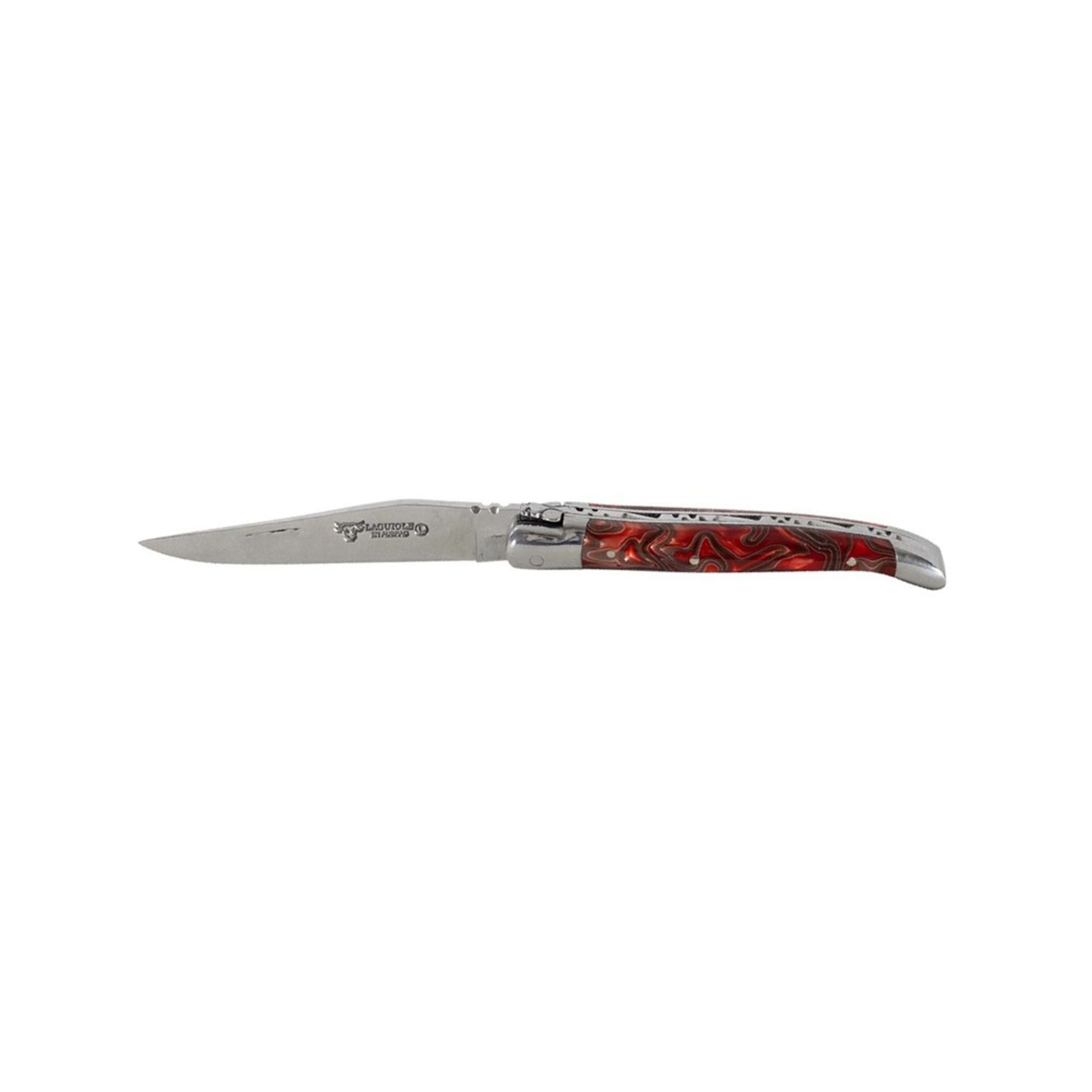 Laguiole en Aubrac Folding Knife 12cm Marshmallow Red
