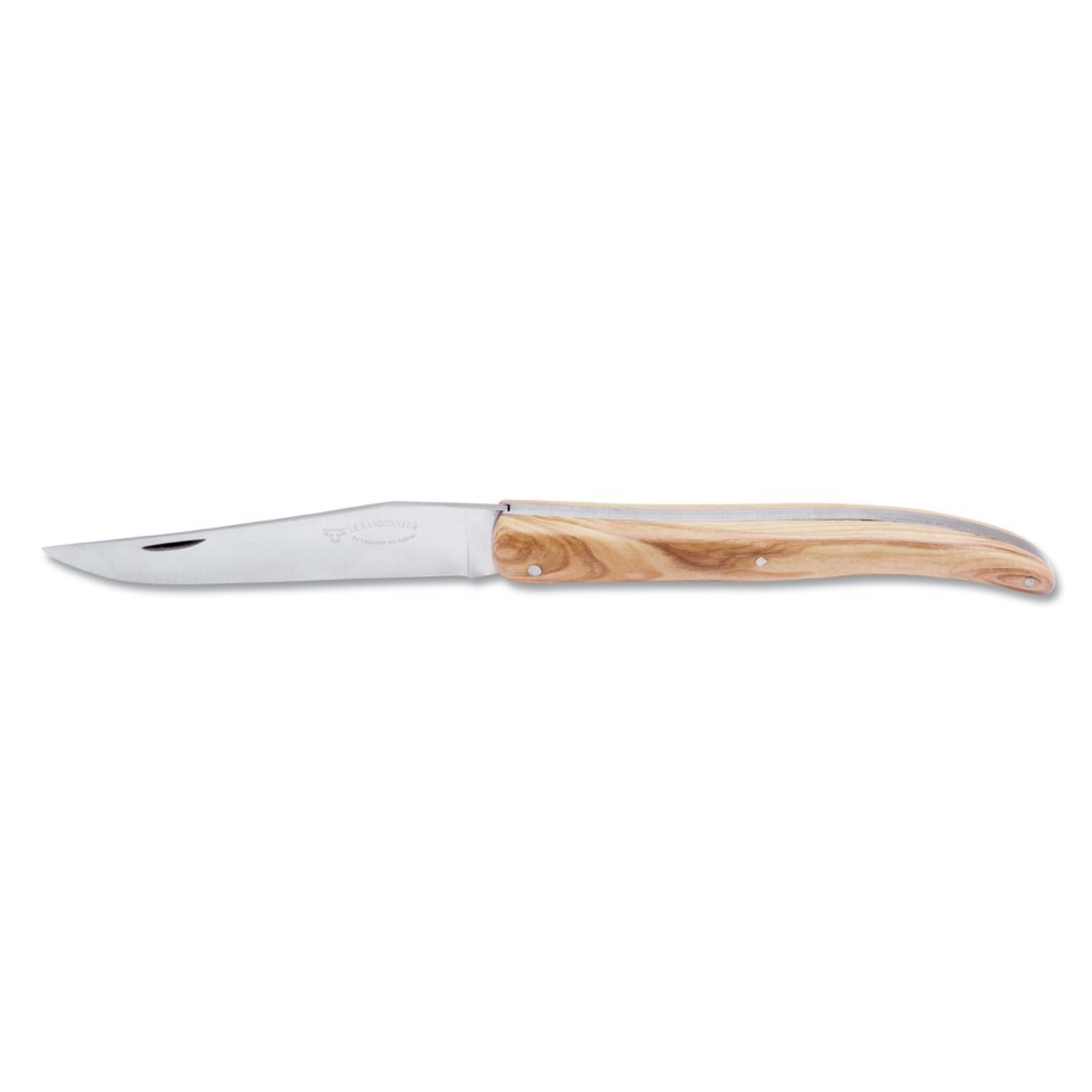 Laguiole en Aubrac Backpacker's Folding Knife 12cm - Olive Wood