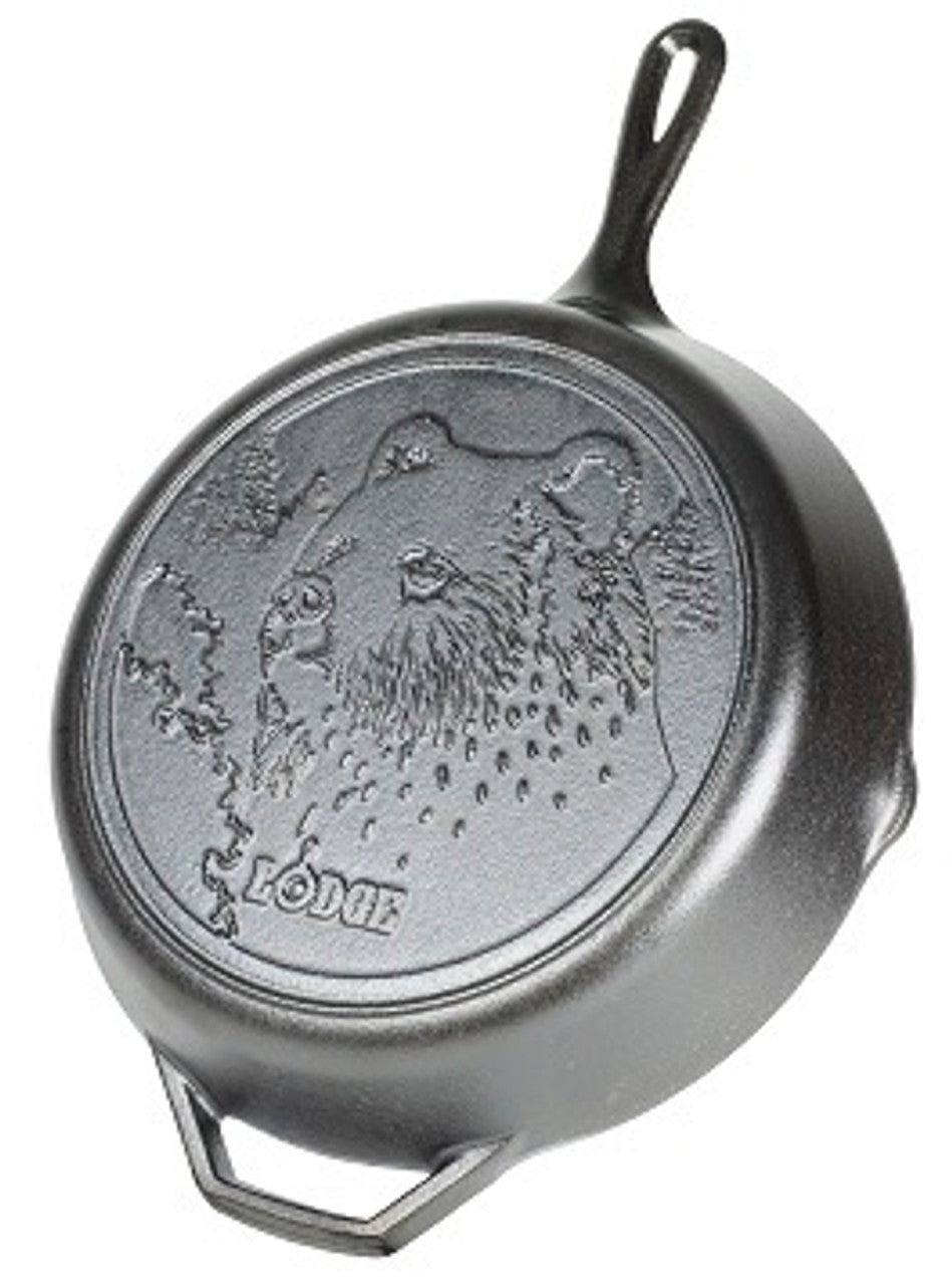 Lodge Wildlife Series Cast Iron Bear Skillet 12in/30cm