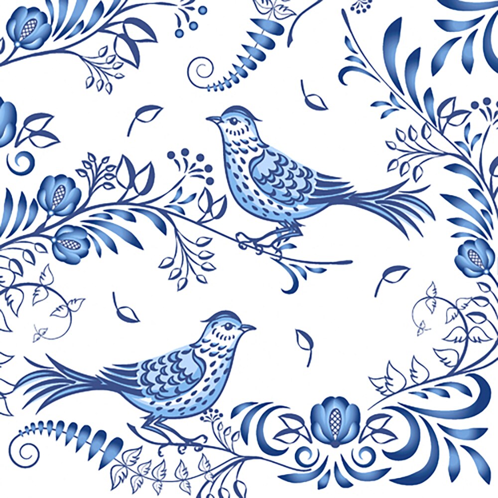 Paper+Design Luncheon Napkins – 20 Pack – Porcelain Bird