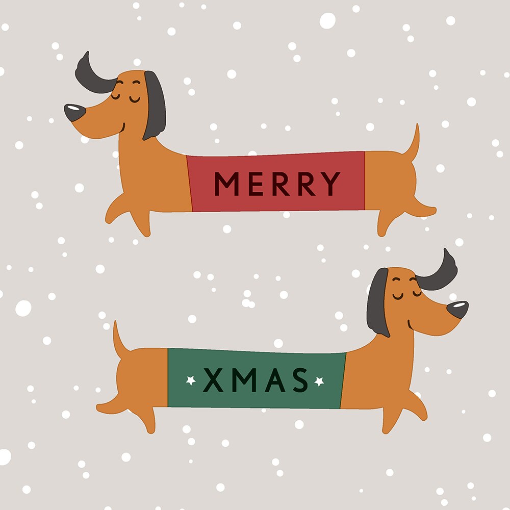 Paper+Design Luncheon Napkins – 20 Pack – Merry Dachshund