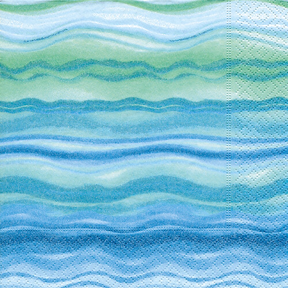 Paper+Design Luncheon Napkins – 20 Pack – Blue Waves