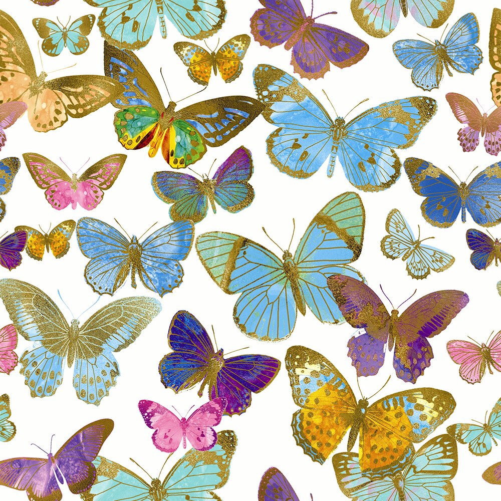 Paper+Design Luncheon Napkins – 20 Pack – Golden Butterflies