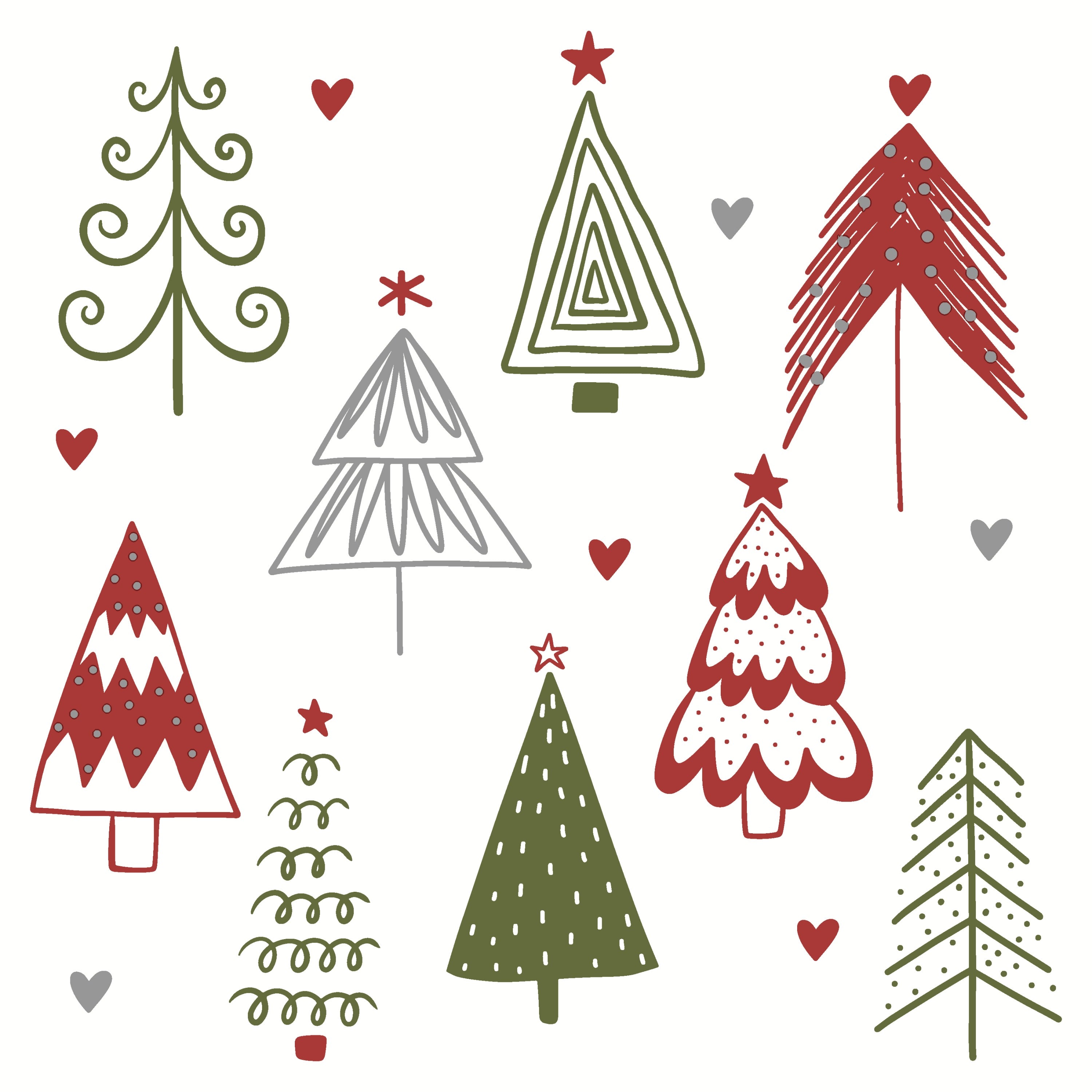 Paper+Design Luncheon Napkins – 20 Pack – Fun Trees - Red