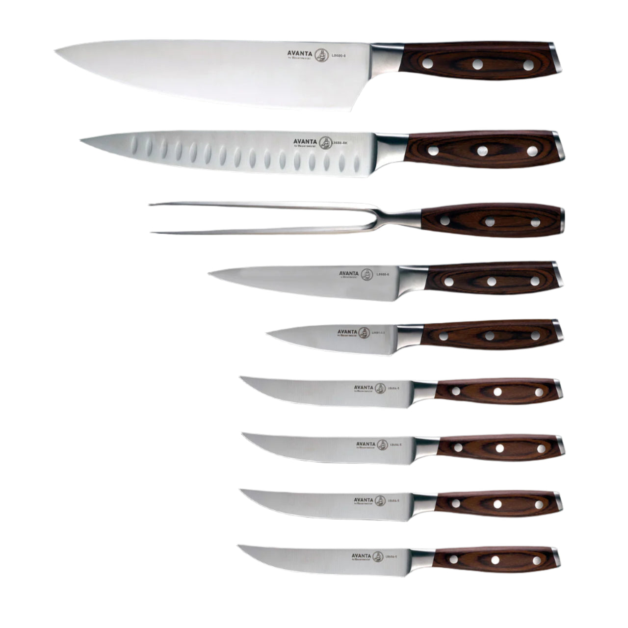 Messermeister Avanta 10 Piece Pakkawood Knife Block Set