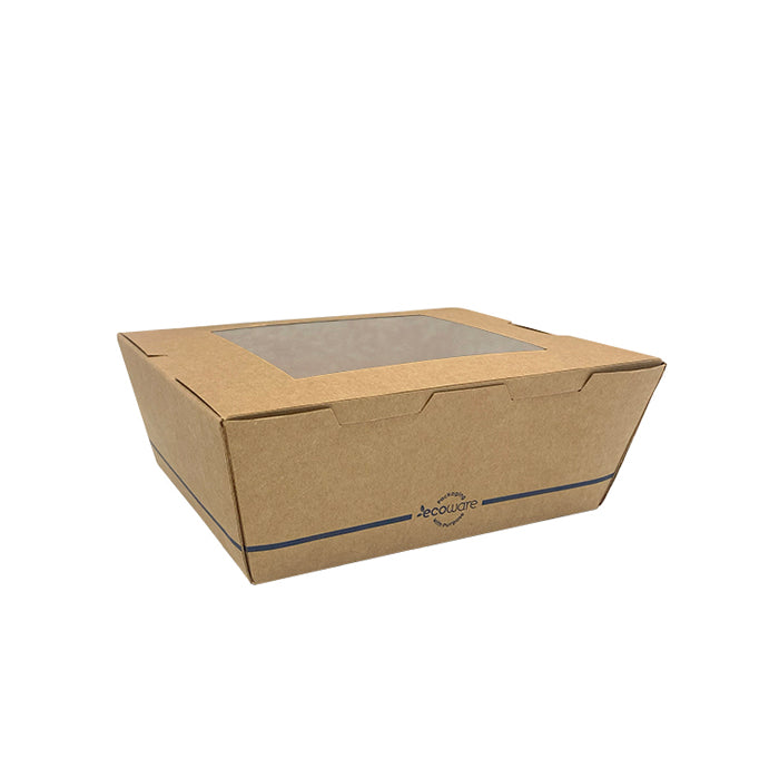 ecoware Lunch Box with PLA Window Medium (Carton of 200)