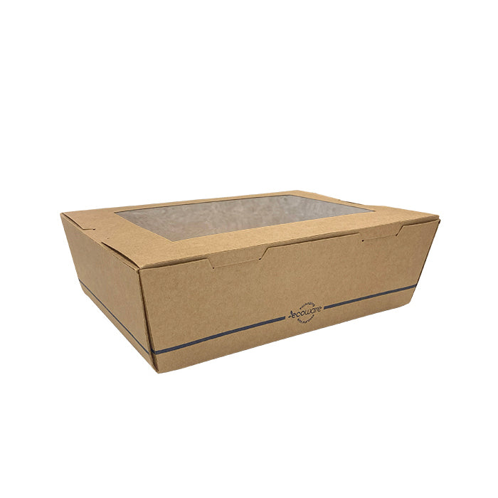 ecoware Lunch Box with PLA Window Large (Carton of 200)