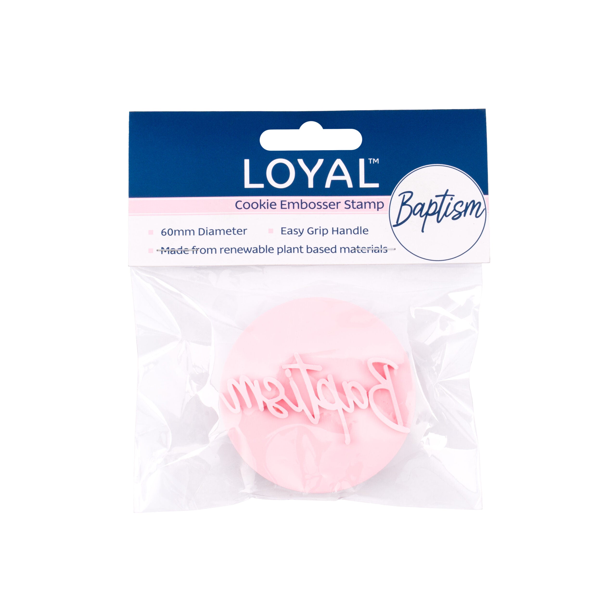 LOYAL Cookie Embosser Stamp Baptism