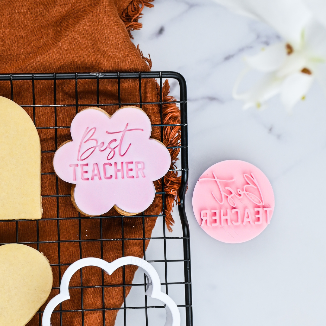 LOYAL Cookie Embosser Stamp Best Teacher