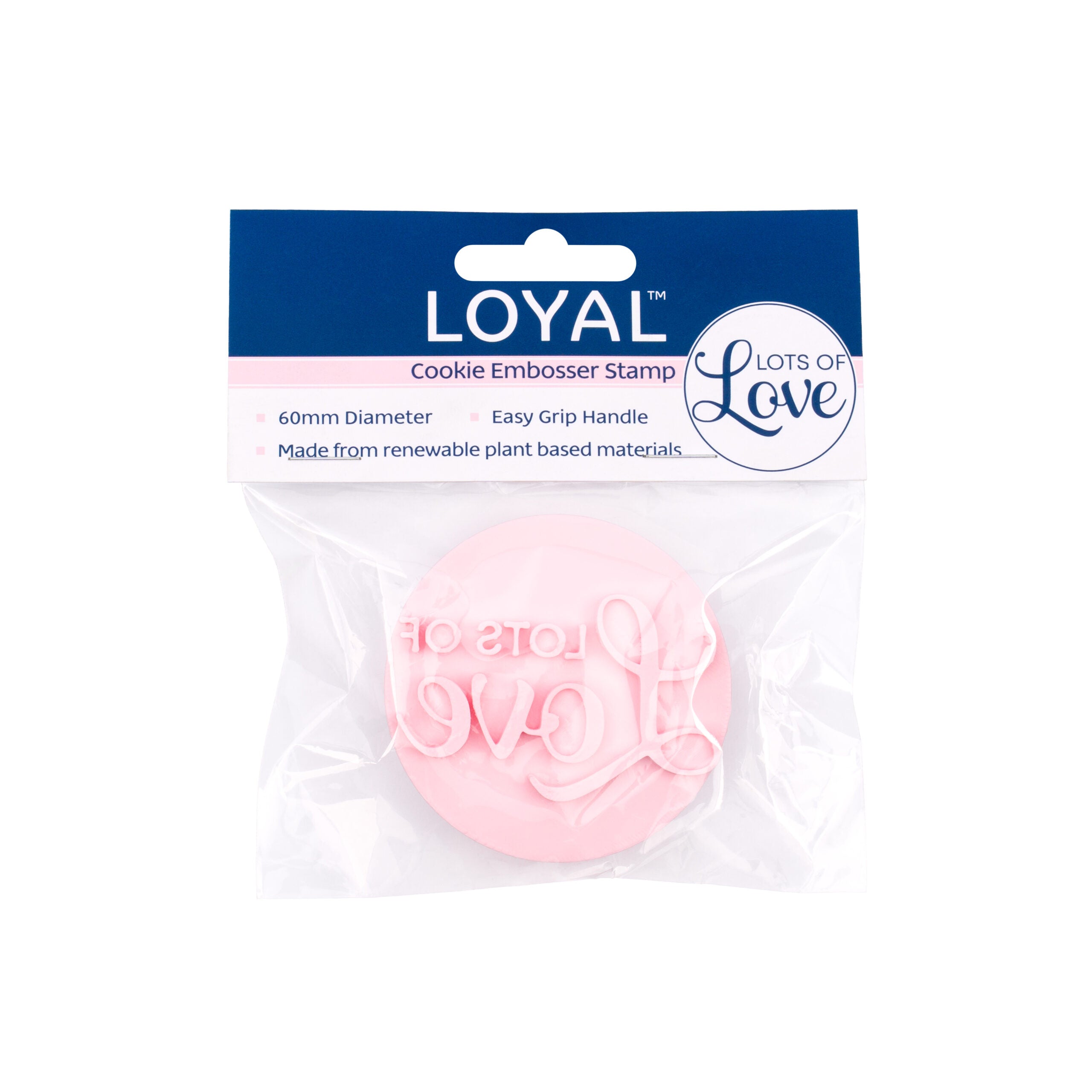 LOYAL Cookie Embosser Stamp Lots Of Love