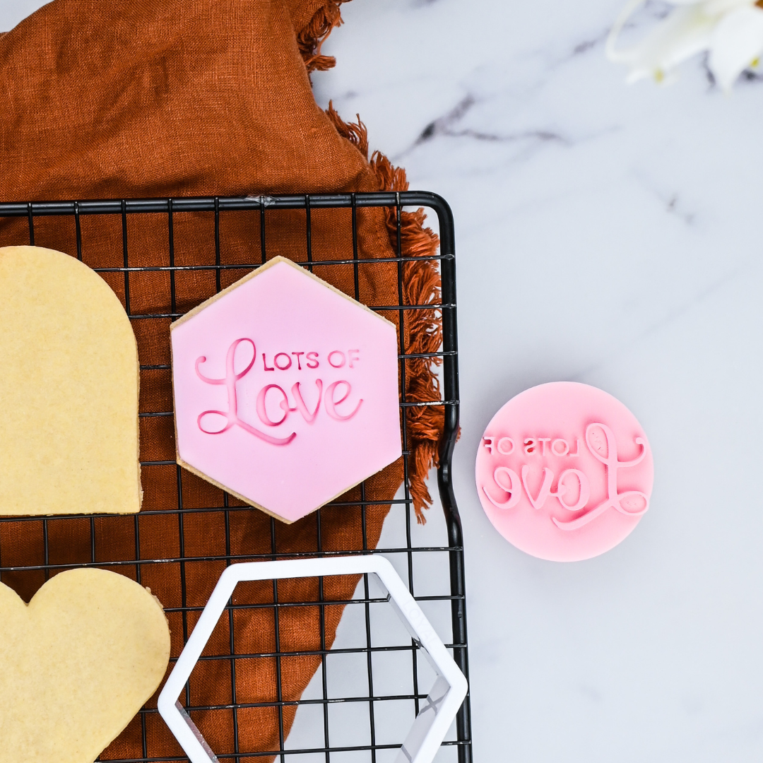 LOYAL Cookie Embosser Stamp Lots Of Love