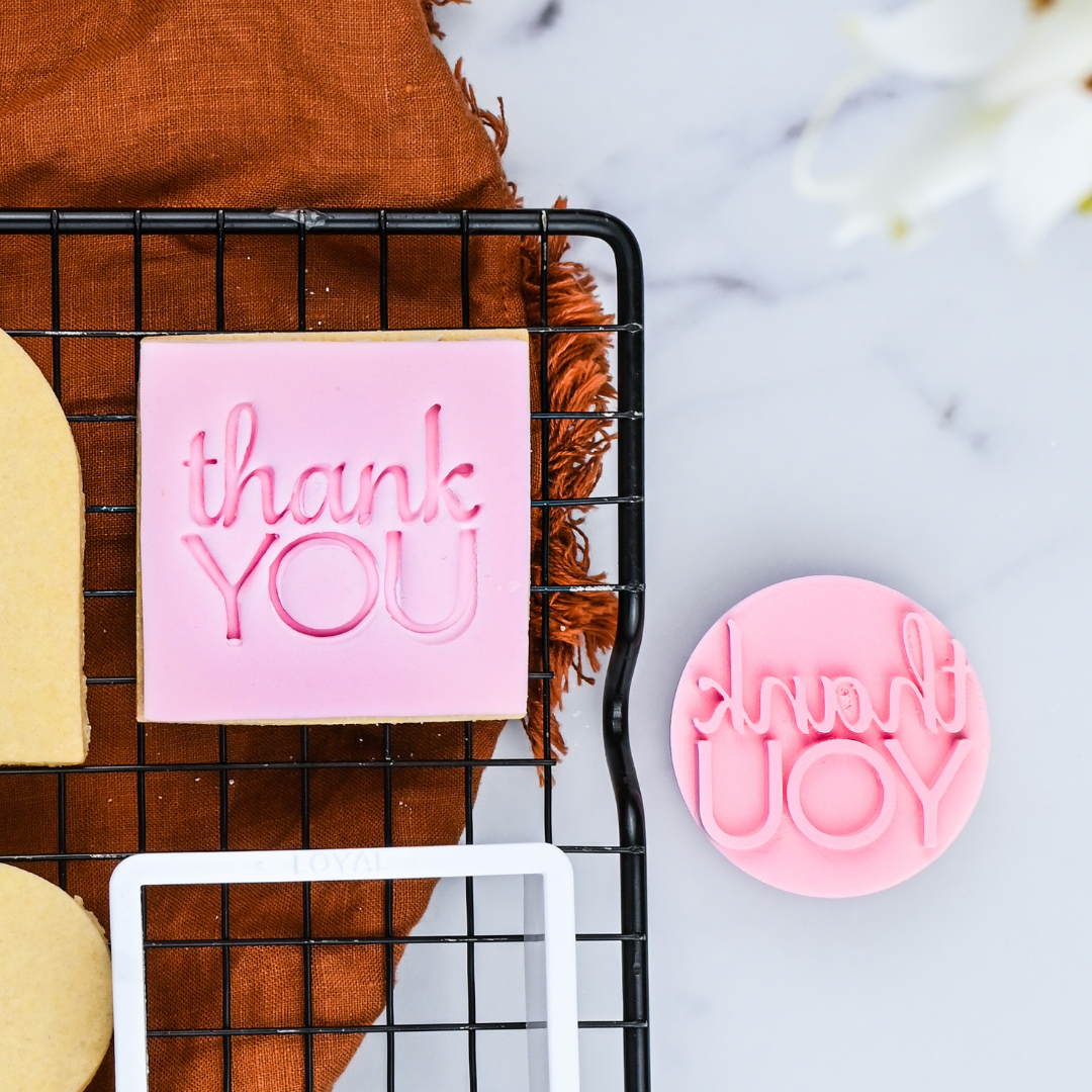 LOYAL Cookie Embosser Stamp Thank You