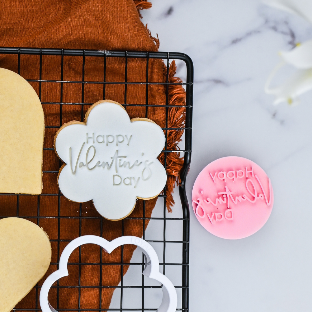 LOYAL Cookie Embosser Stamp Happy Valentine'S Day