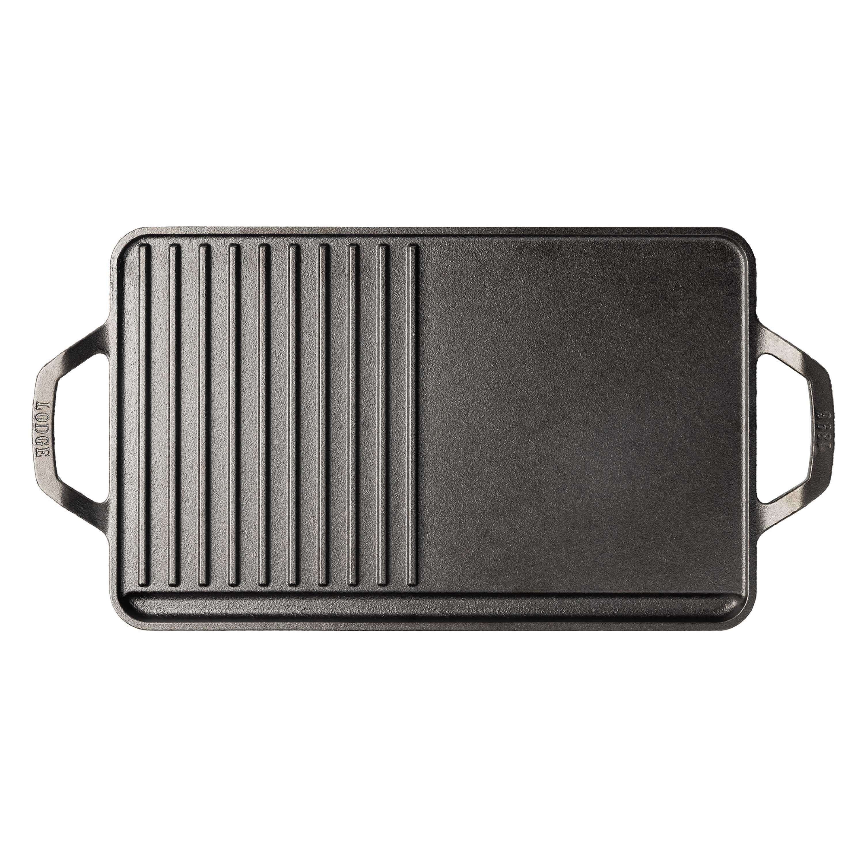 Lodge Chef Collection Seasoned Cast Iron Single-Sided Grill & Griddle 49.5x25.4cm (19.5x10 Inch)
