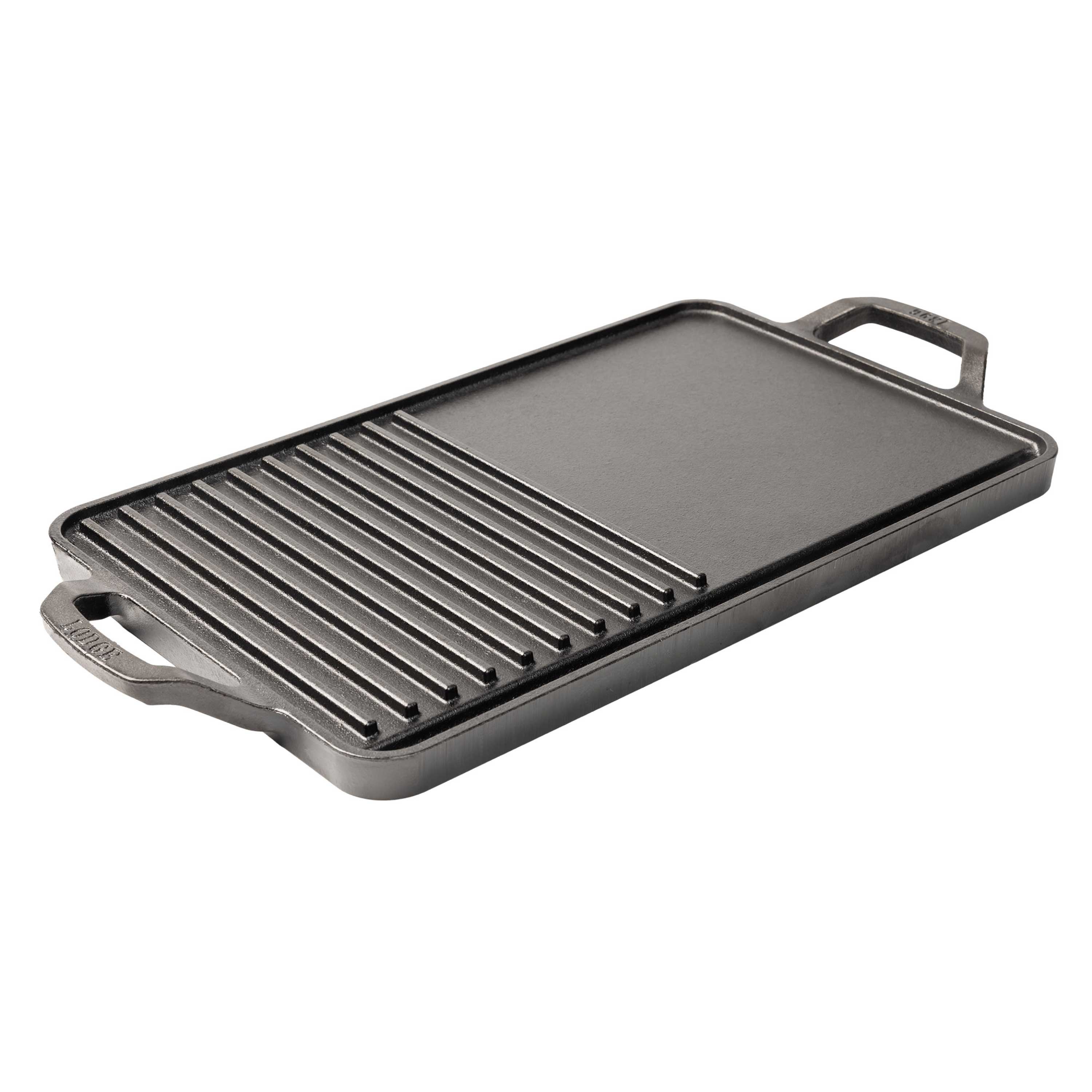 Lodge Chef Collection Seasoned Cast Iron Single-Sided Grill & Griddle 49.5x25.4cm (19.5x10 Inch)