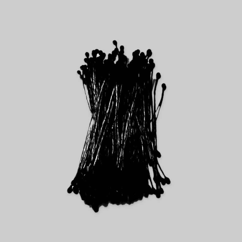 LOYAL Floral Stamens Plain Black Small