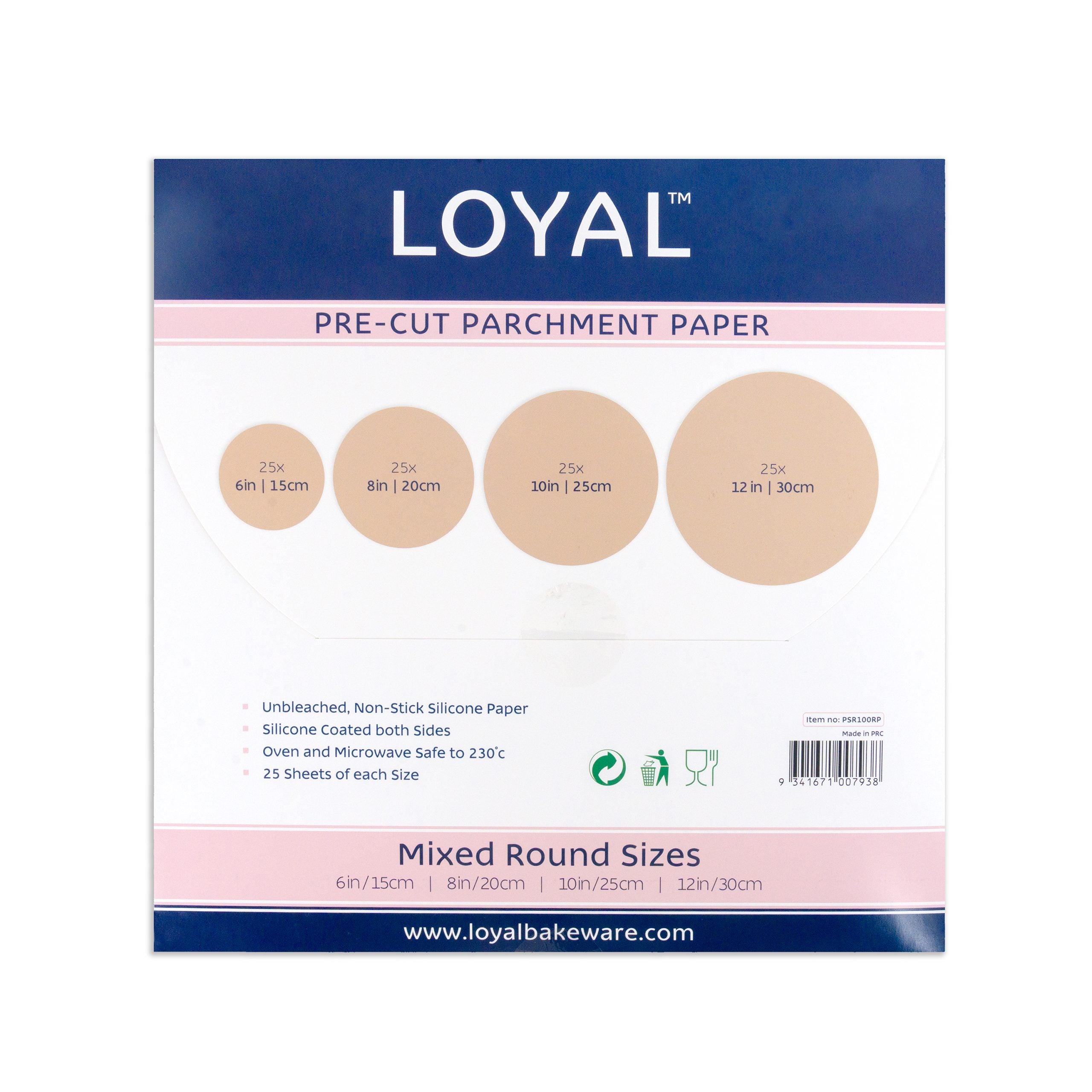LOYAL Pre-Cut Paper Liner Round Mixed Sizes