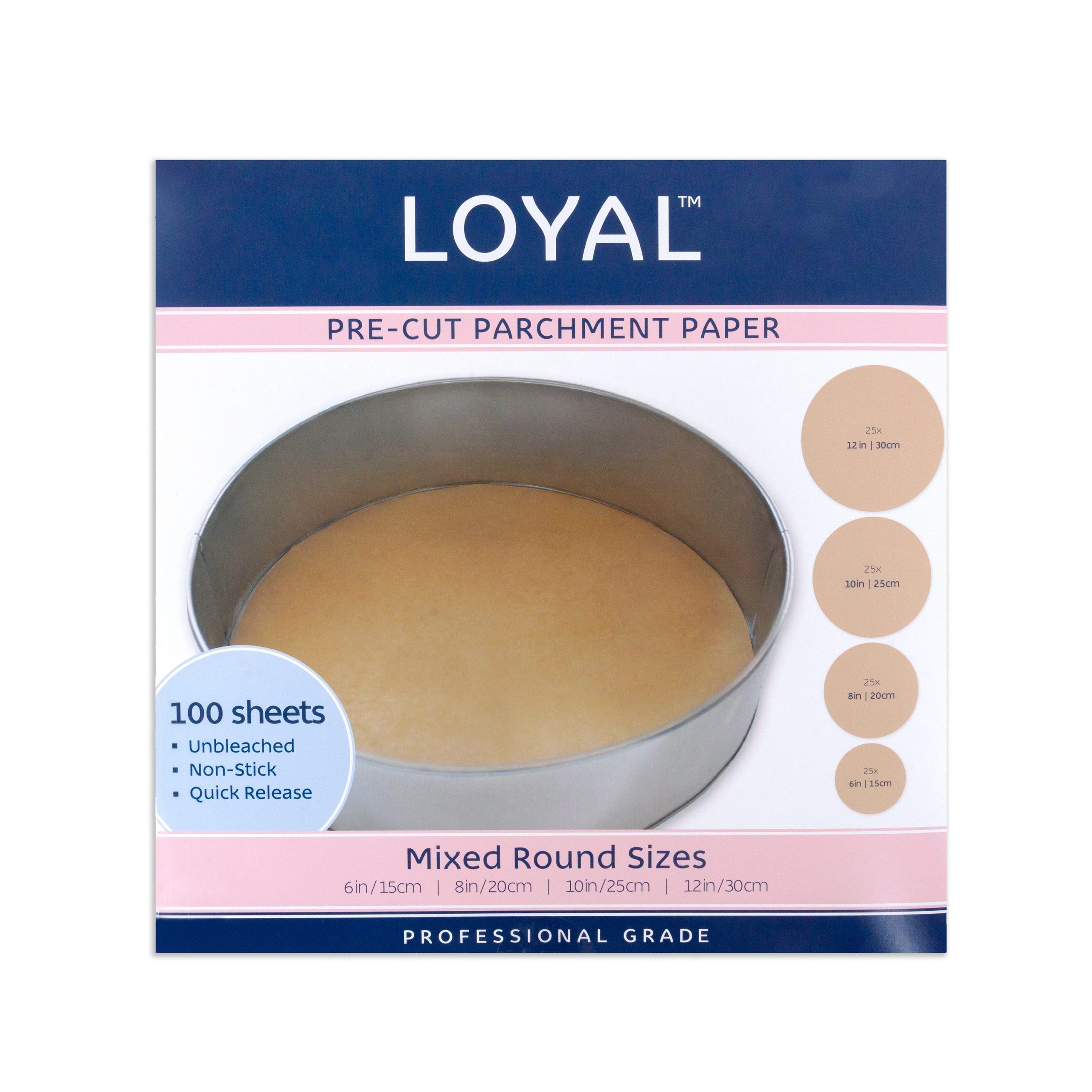 LOYAL Pre-Cut Paper Liner Round Mixed Sizes