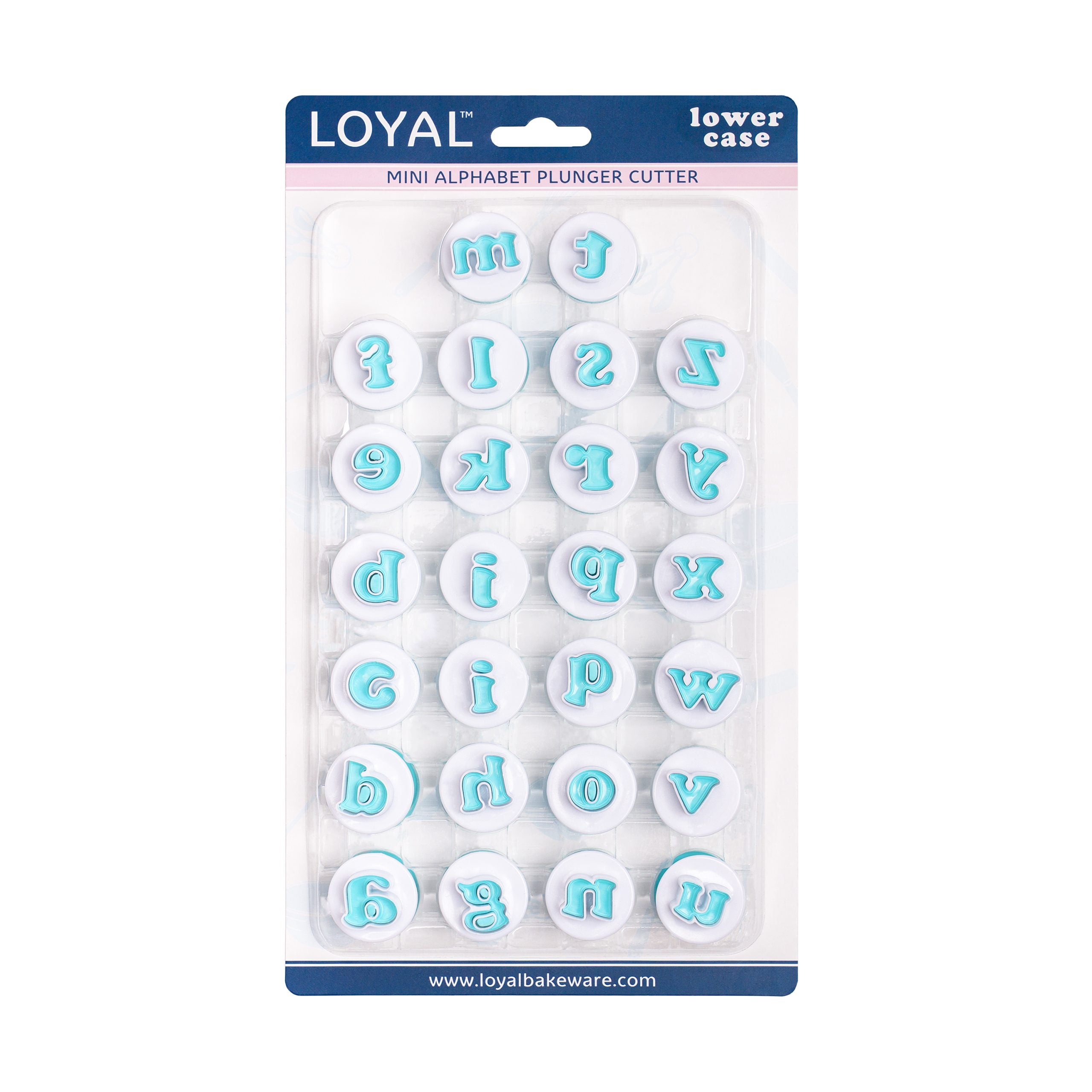 LOYAL Alphabet Cutter Set Lower Case Mini 26 Piece
