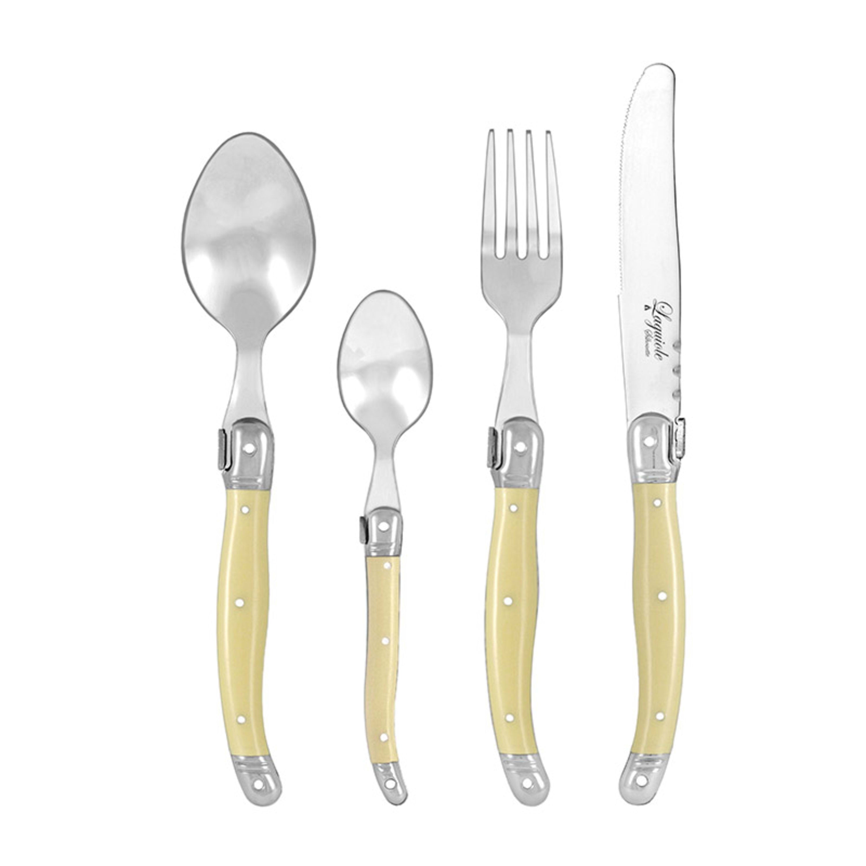 Laguiole Silhouette 24 Piece Cutlery Set - Ivory