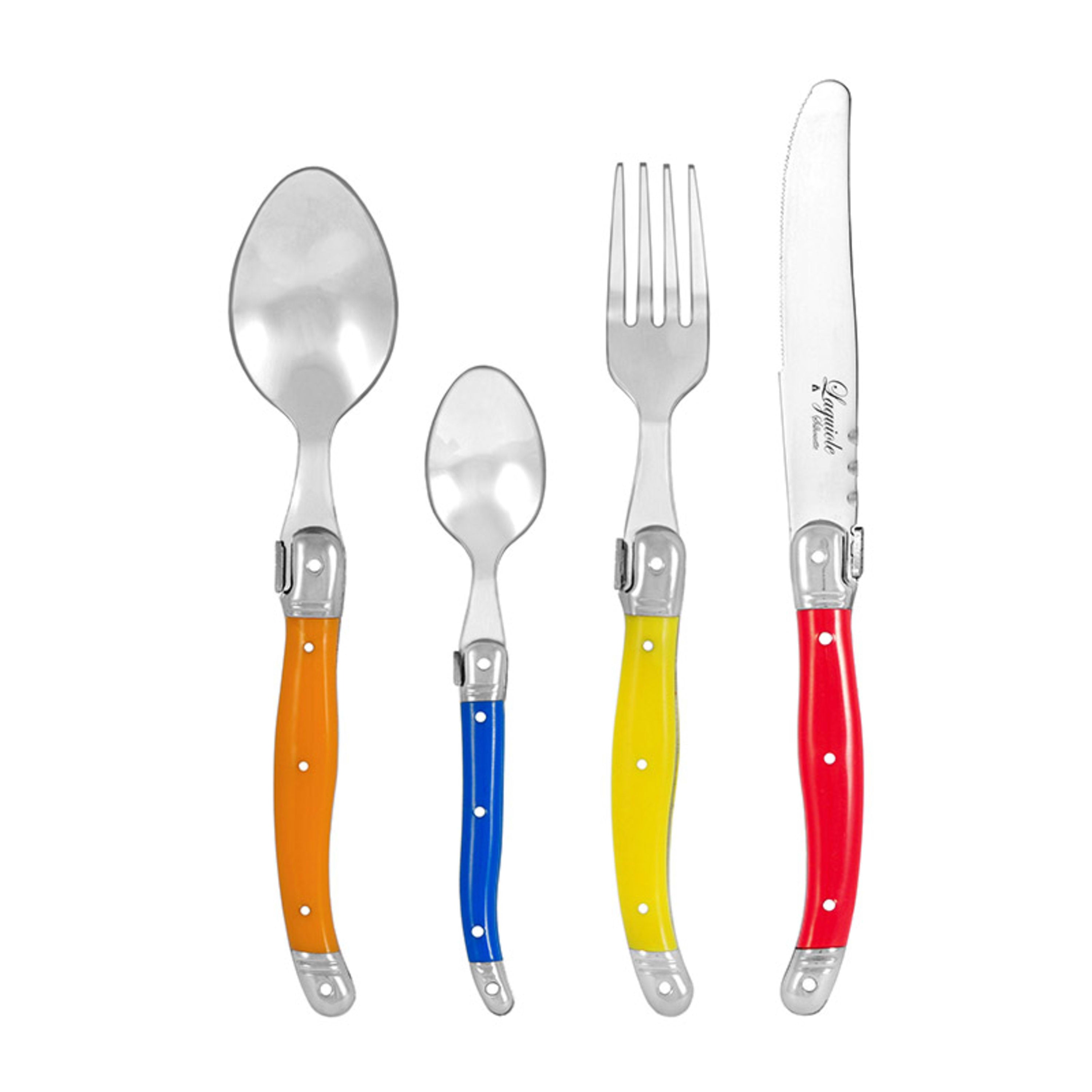 Laguiole Silhouette 24 Piece Cutlery Set - Multicolour