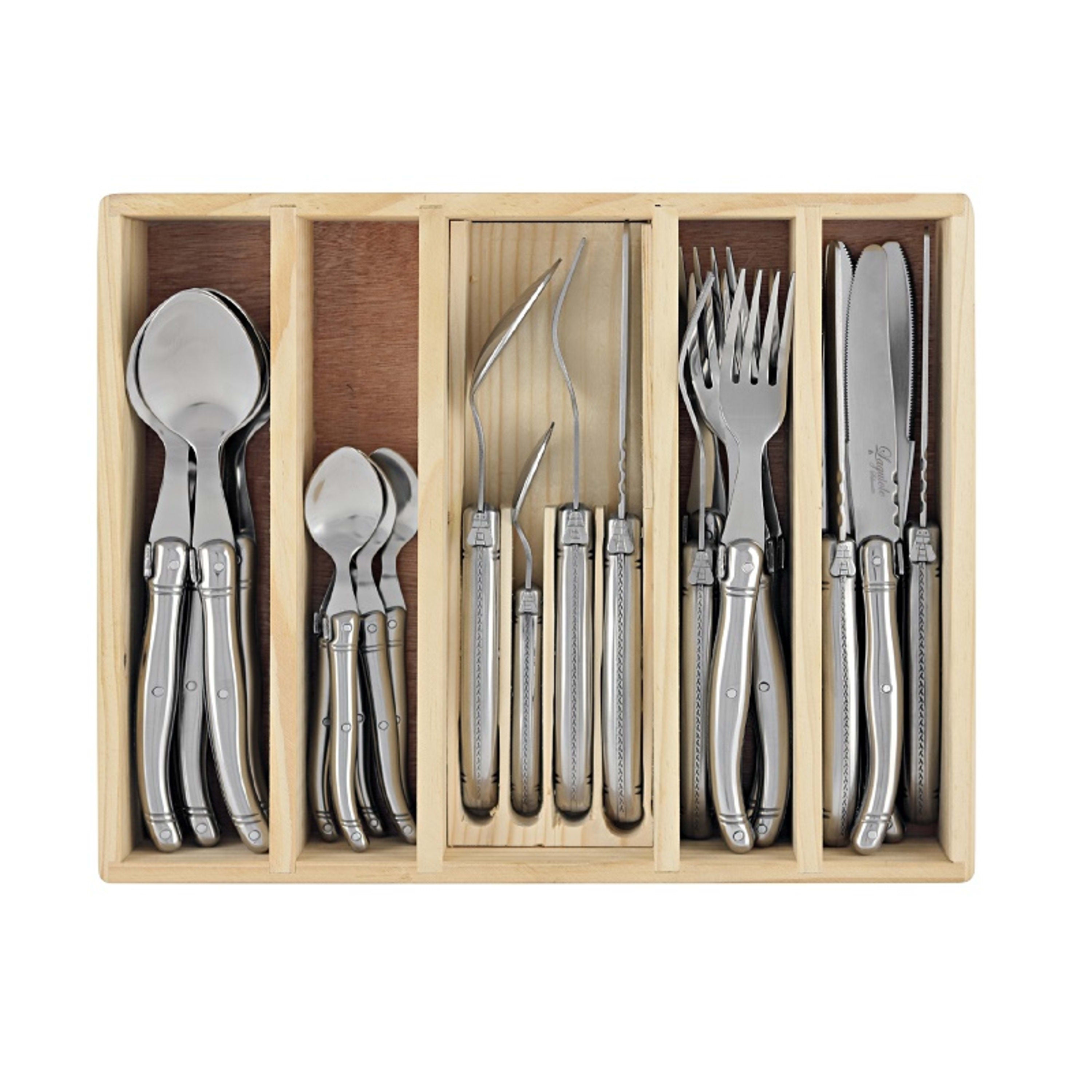 Laguiole Silhouette 24 Piece Cutlery Set - Stainless Steel