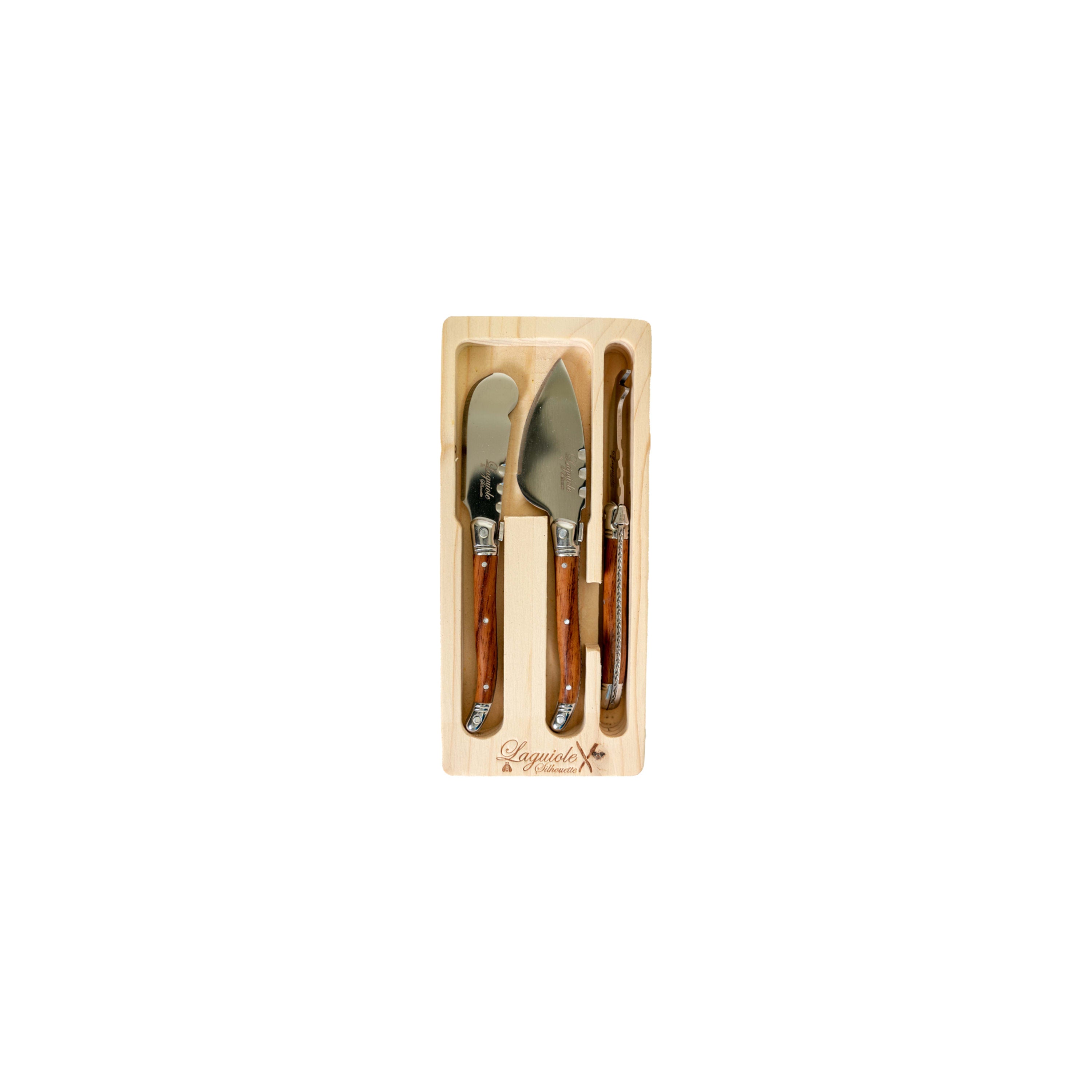 Laguiole Silhouette 3 Piece Mini Cheese Set - Wooden