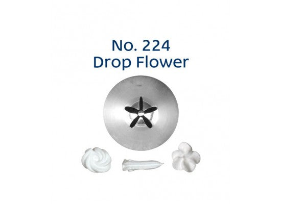 LOYAL Piping Tip No. 224 Drop Flower Stainless Steel