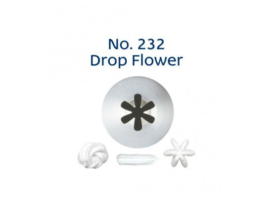 LOYAL Piping Tip No. 232 Drop Flower Stainless Steel