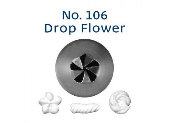 LOYAL Piping Tip No. 106 Drop Flower Stainless Steel