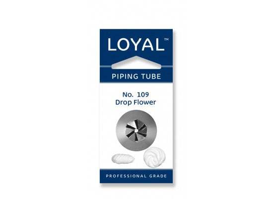 LOYAL Piping Tip No. 109 Drop Flower Stainless Steel
