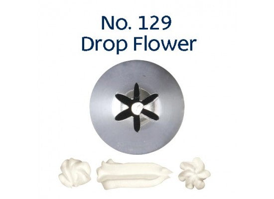 LOYAL Piping Tip No. 129 Drop Flower Stainless Steel