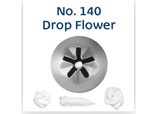LOYAL Piping Tip No. 140 Drop Flower Stainless Steel
