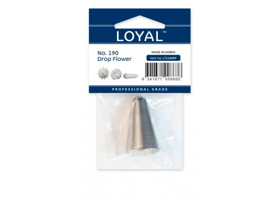LOYAL Piping Tip No. 190 Drop Flower Stainless Steel